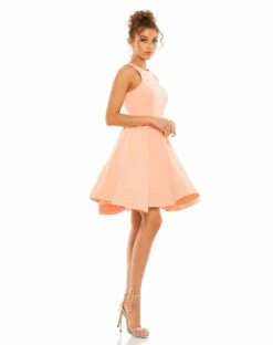 High Neck Sleeveless Skater Dress -Women's Skirt 48928 DRM 4 WS