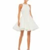 High Neck Sleeveless Skater Dress -Women's Skirt 48928 WHT Default 1 WS
