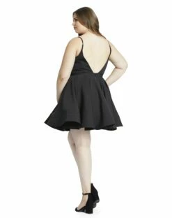 Sweetheart Low Back Fit & Flare Dress -Women's Skirt 49225 Black BK 48db6653 df2f 4f8c 911b 04afb22ba788