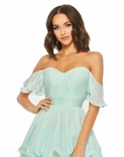 Tiered Chiffon Ball Gown -Women's Skirt 49245H Mint CL 1