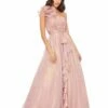 Iridescent One Shoulder Rosette Ball Gown -Women's Skirt 49252 ROG Default 1 WS