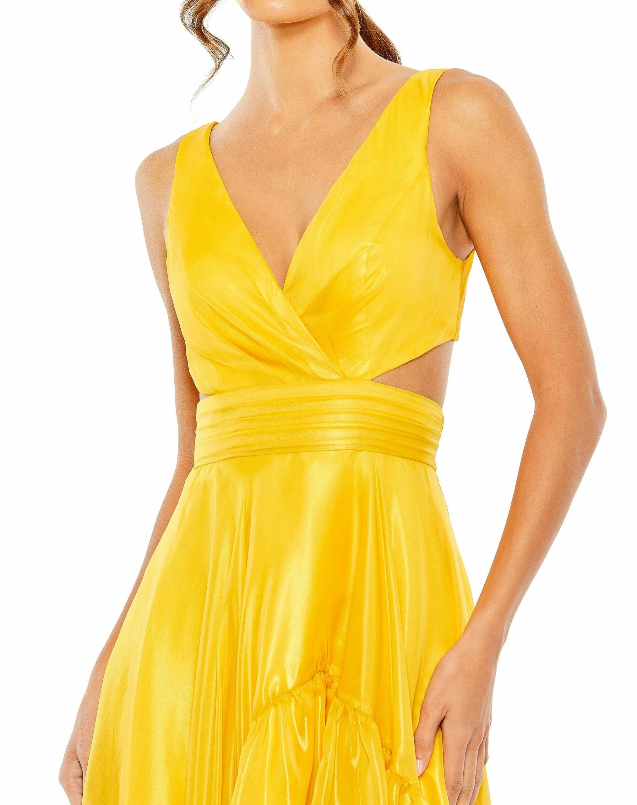 Cut Out High Low Ruffle Gown 14 Cut Out High Low Ruffle Gown - Image 12