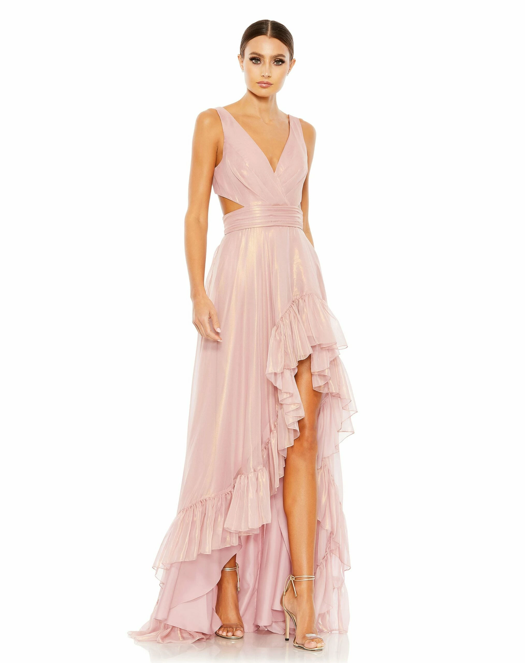 Cut Out High Low Ruffle Gown 9 Cut Out High Low Ruffle Gown - Image 7