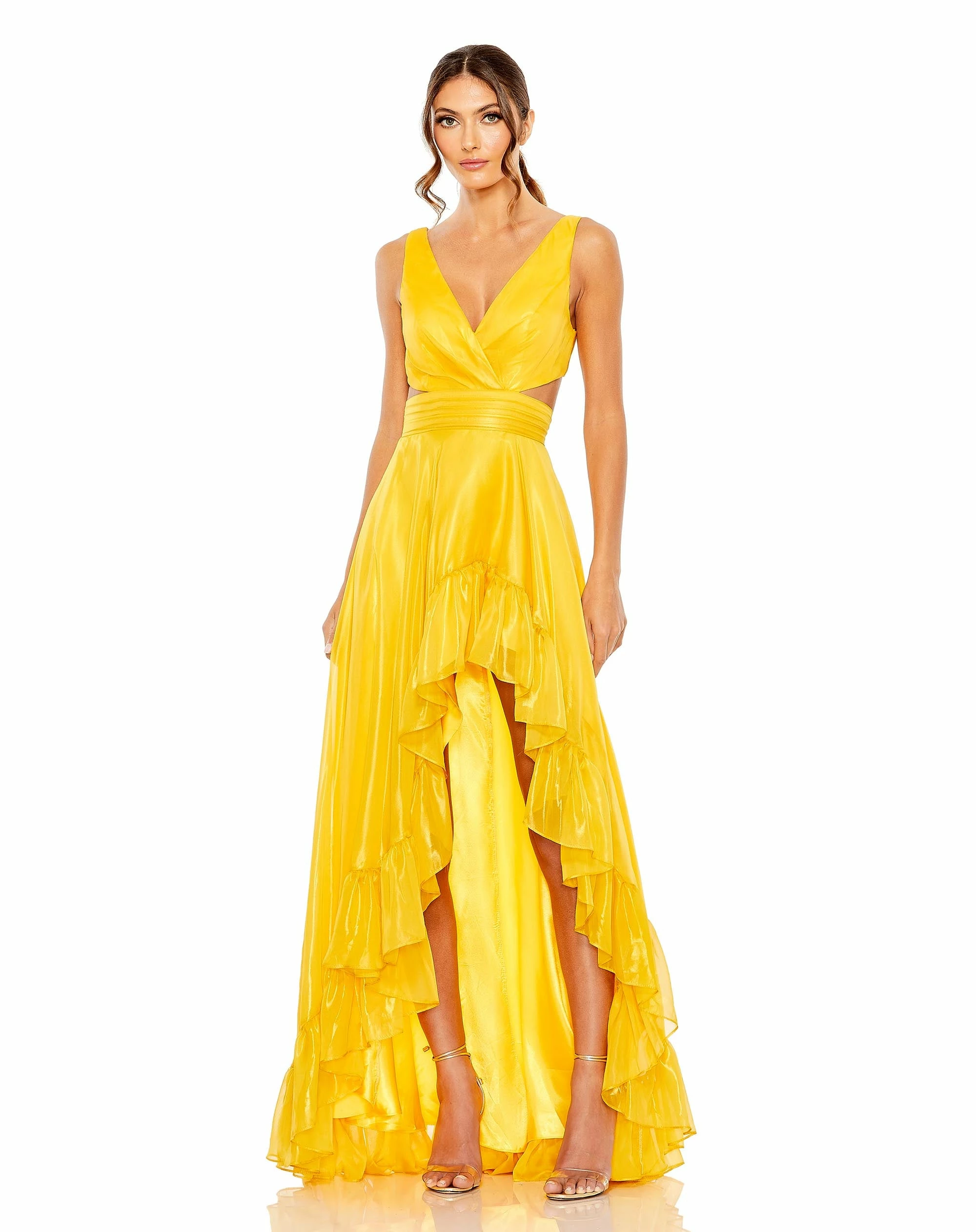 Cut Out High Low Ruffle Gown 12 Cut Out High Low Ruffle Gown - Image 10