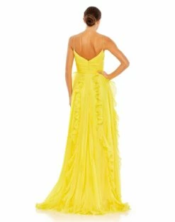Pleated Sleeveless Flowy Gown -Women's Skirt 49533 Sunshine BK