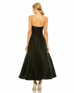 Strapless Ballgown With Bow Detail 11 Strapless Ballgown With Bow Detail -Women's Skirt 49605 Black BK