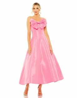 Strapless Ballgown With Bow Detail