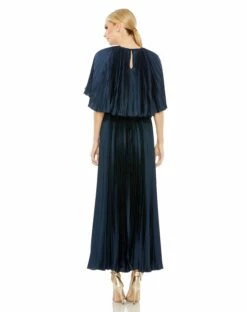 Pleated Capelet Tea-Length Gown -Women's Skirt 49638 MID 2 WS