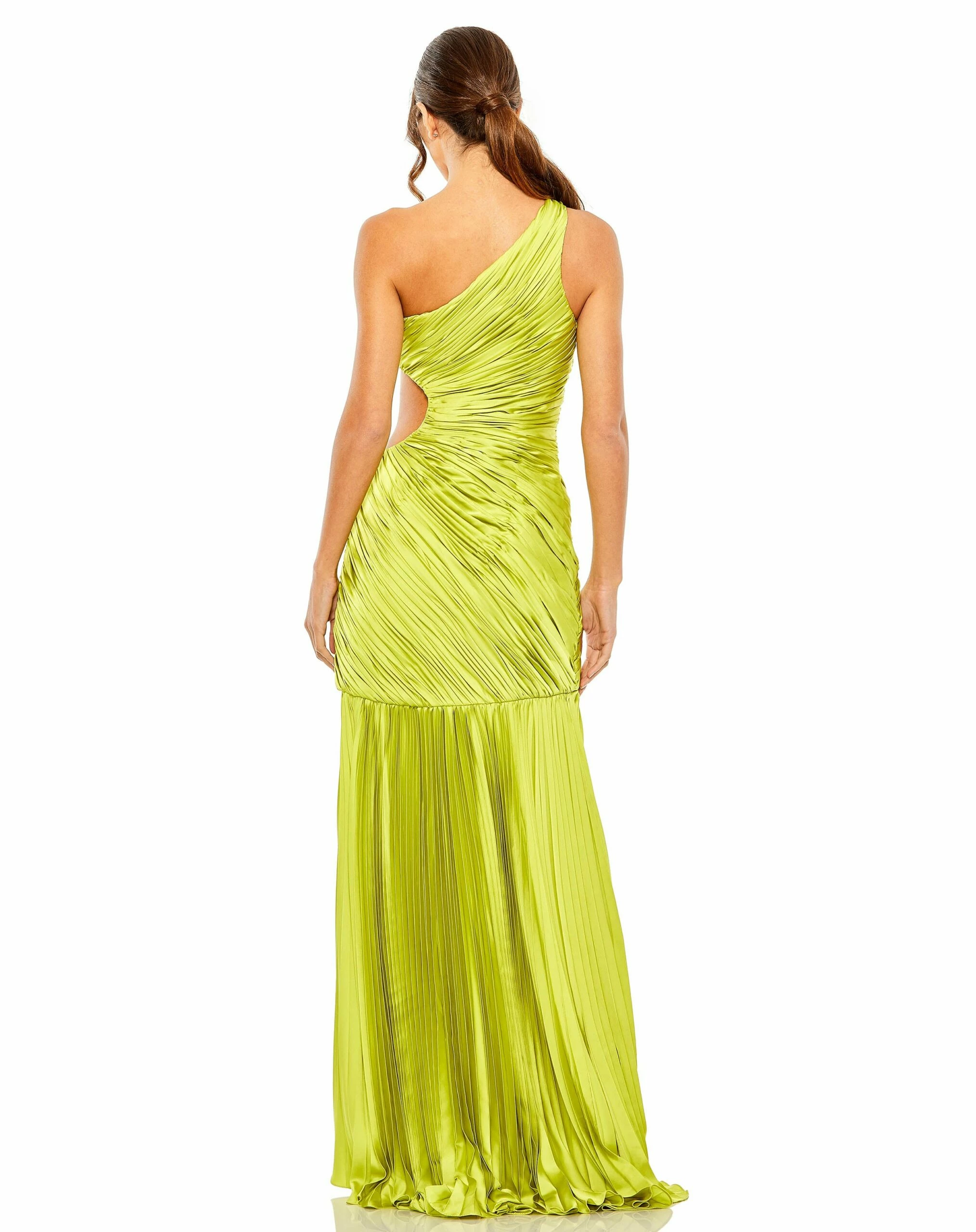 Side Cut-Out One-Shoulder Pleated Gown 4 Side Cut-Out One-Shoulder Pleated Gown - Image 2