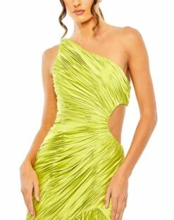Side Cut-Out One-Shoulder Pleated Gown 10 Side Cut-Out One-Shoulder Pleated Gown -Women's Skirt 49683 APP 3 WS