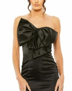 Strapless Bow Mermaid Gown 13 Strapless Bow Mermaid Gown -Women's Skirt 49701 Black CL