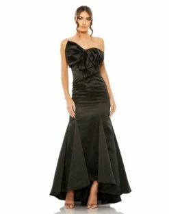 Strapless Bow Mermaid Gown 11 Strapless Bow Mermaid Gown -Women's Skirt 49701 BLK Default 1 WS