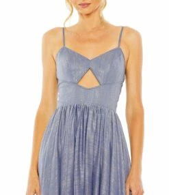 Slim Strap Front Cutout Gown 7 Slim Strap Front Cutout Gown -Women's Skirt 49738 SlateBlue CL