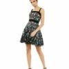 Floral Embellished A-line Dress -Women's Skirt 4984 BMU Default 1 WS