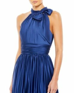 Ruffle Halter Neck Gown -Women's Skirt 50658 Sapphire CL
