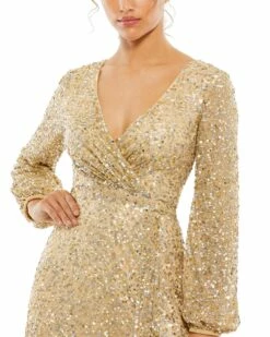 Multi-Colored Sequin Silver Gown -Women's Skirt 5213 Champagne CL