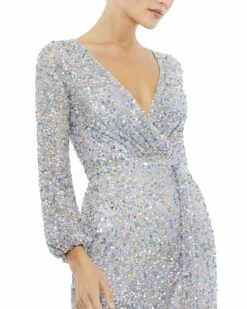 Multi-Colored Sequin Silver Gown -Women's Skirt 5213 SIL 3 WS