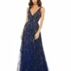 Embellished V-Neck Long Gown 1 Embellished V-Neck Long Gown -Women's Skirt 5215 Midnight AB