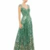 Sequin & Floral Embellished Evening Gown -Women's Skirt 5223 SAG Default 1 WS