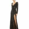 Sequined Sweetheart Long Sleeve Gown -Women's Skirt 5379 ESP Default 1 WS