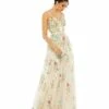 Embellished Floral Sequined Gown -Women's Skirt 5400 NudeMulti AB