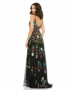 Embellished Floral Sequined Gown -Women's Skirt 5400 BMU 2 WS