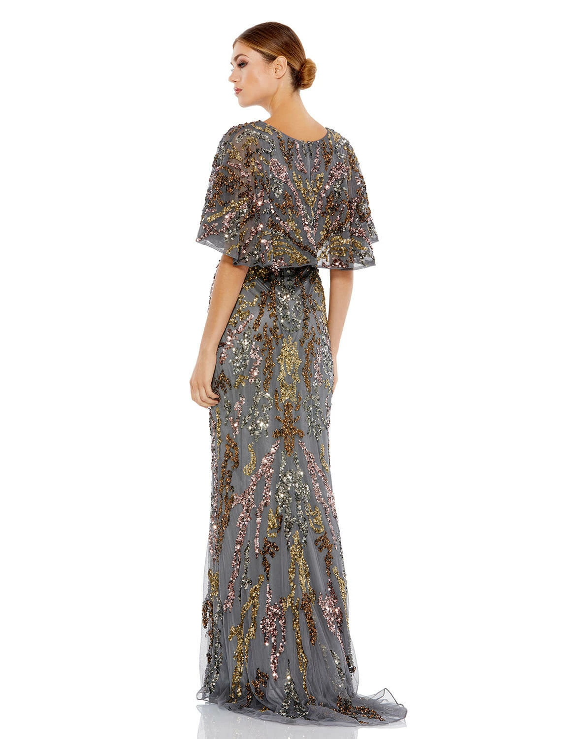 Cape Sleeve Embellished Evening Gown 4 Cape Sleeve Embellished Evening Gown - Image 2