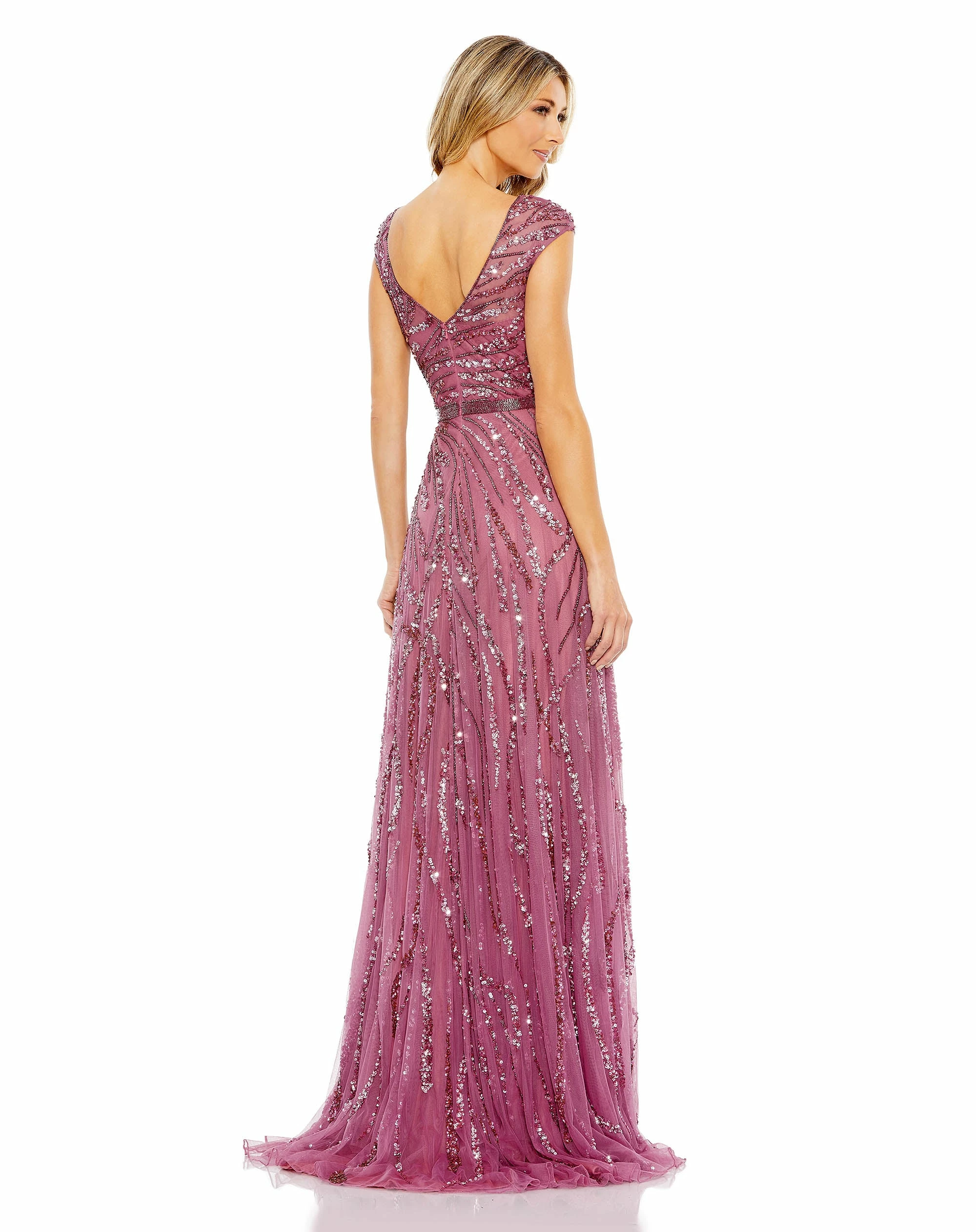 Cap Sleeve Embellished Evening Gown 4 Cap Sleeve Embellished Evening Gown - Image 2
