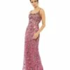 Floral Embellished Scoop Neck Evening Gown 2 Floral Embellished Scoop Neck Evening Gown -Women's Skirt 5477 Raspberry AB