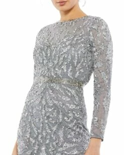 Embellished Illusion Sheath Dress -Women's Skirt 5521 PLA 3 WS