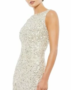 Sleeveless Sequined Midi Sheath Dress -Women's Skirt 5526 SIN 3 WS