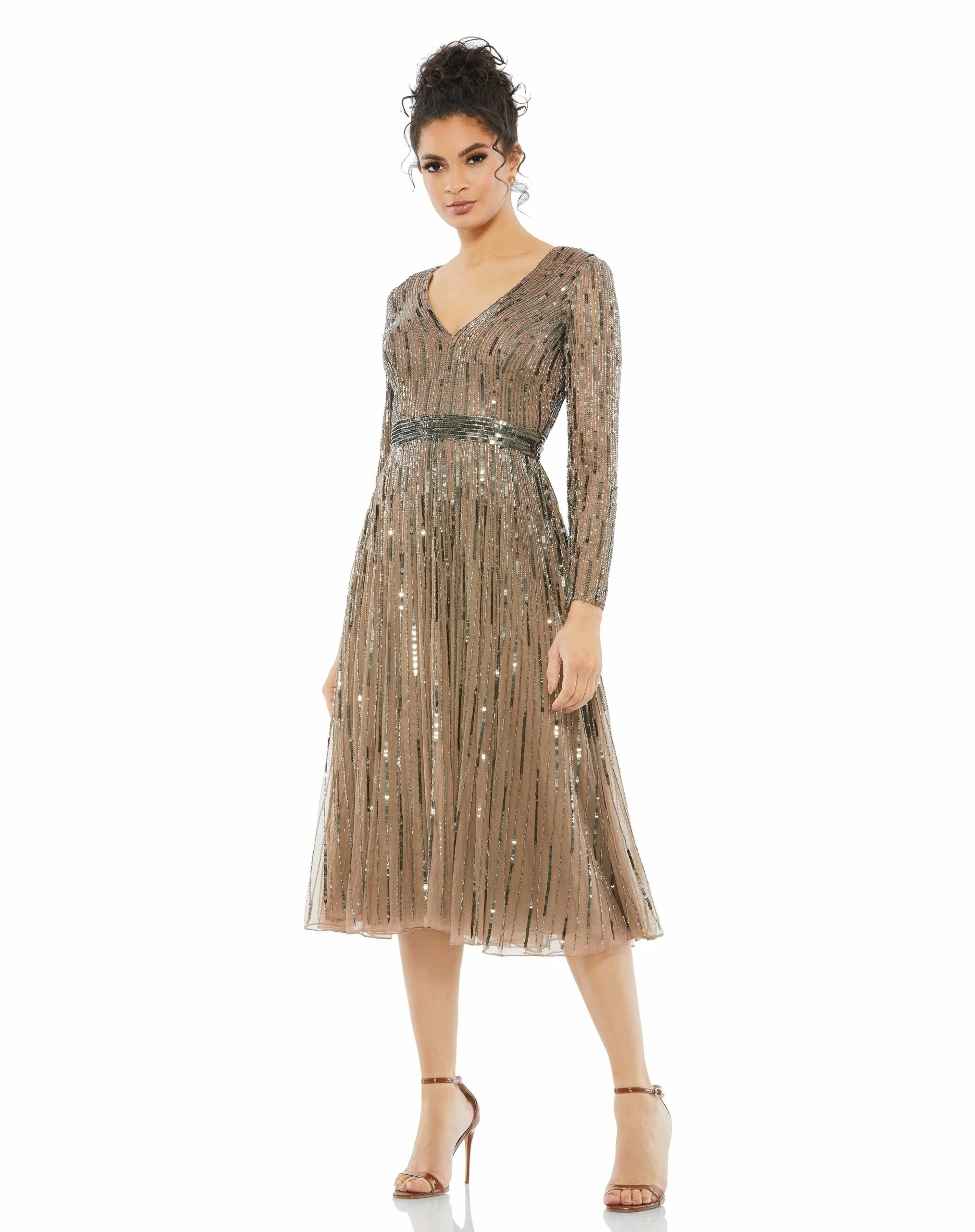 Long Sleeve Tea Length Dress 3 Long Sleeve Tea Length Dress