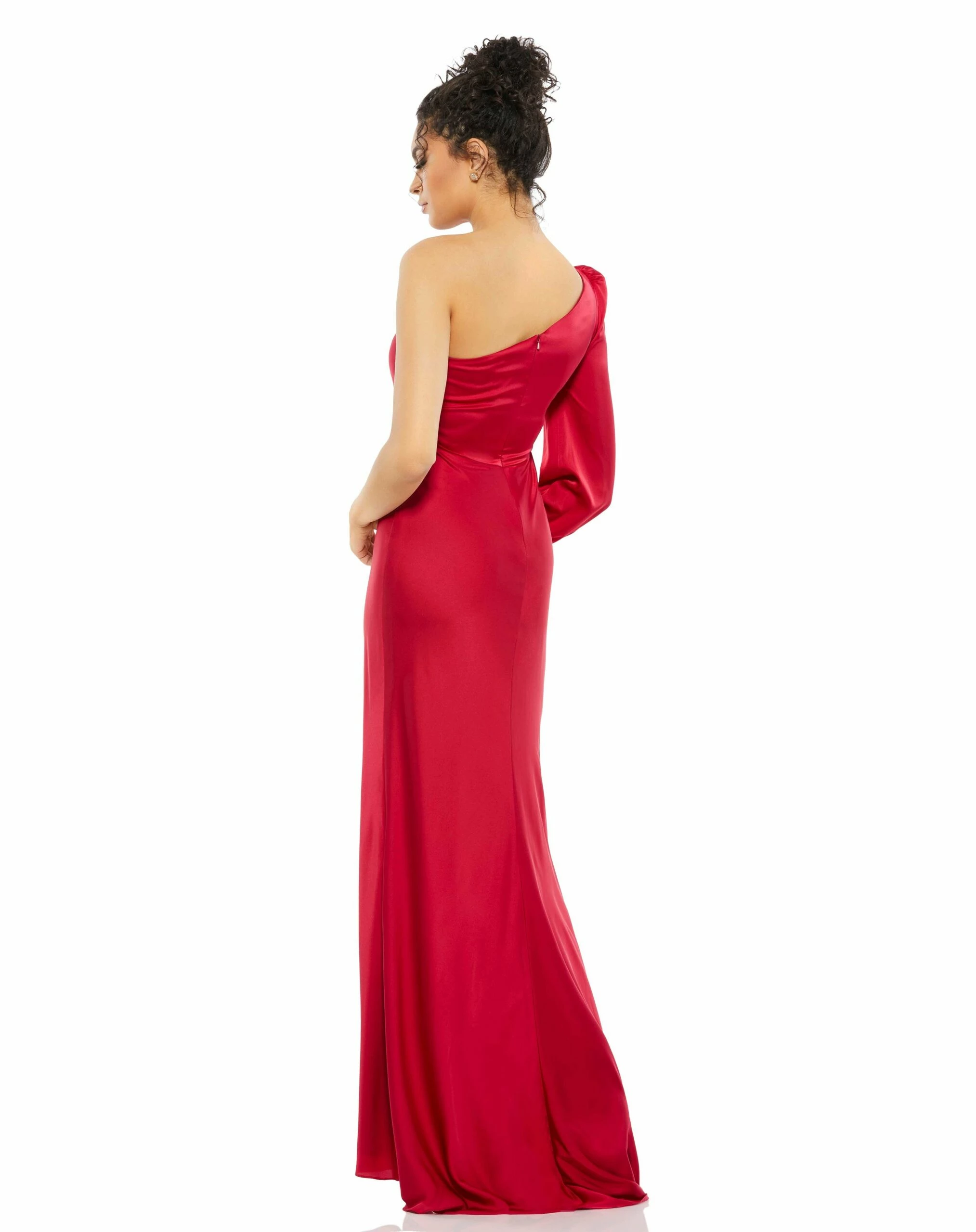 One Shoulder Blouson Sleeve Gown 4 One Shoulder Blouson Sleeve Gown - Image 2