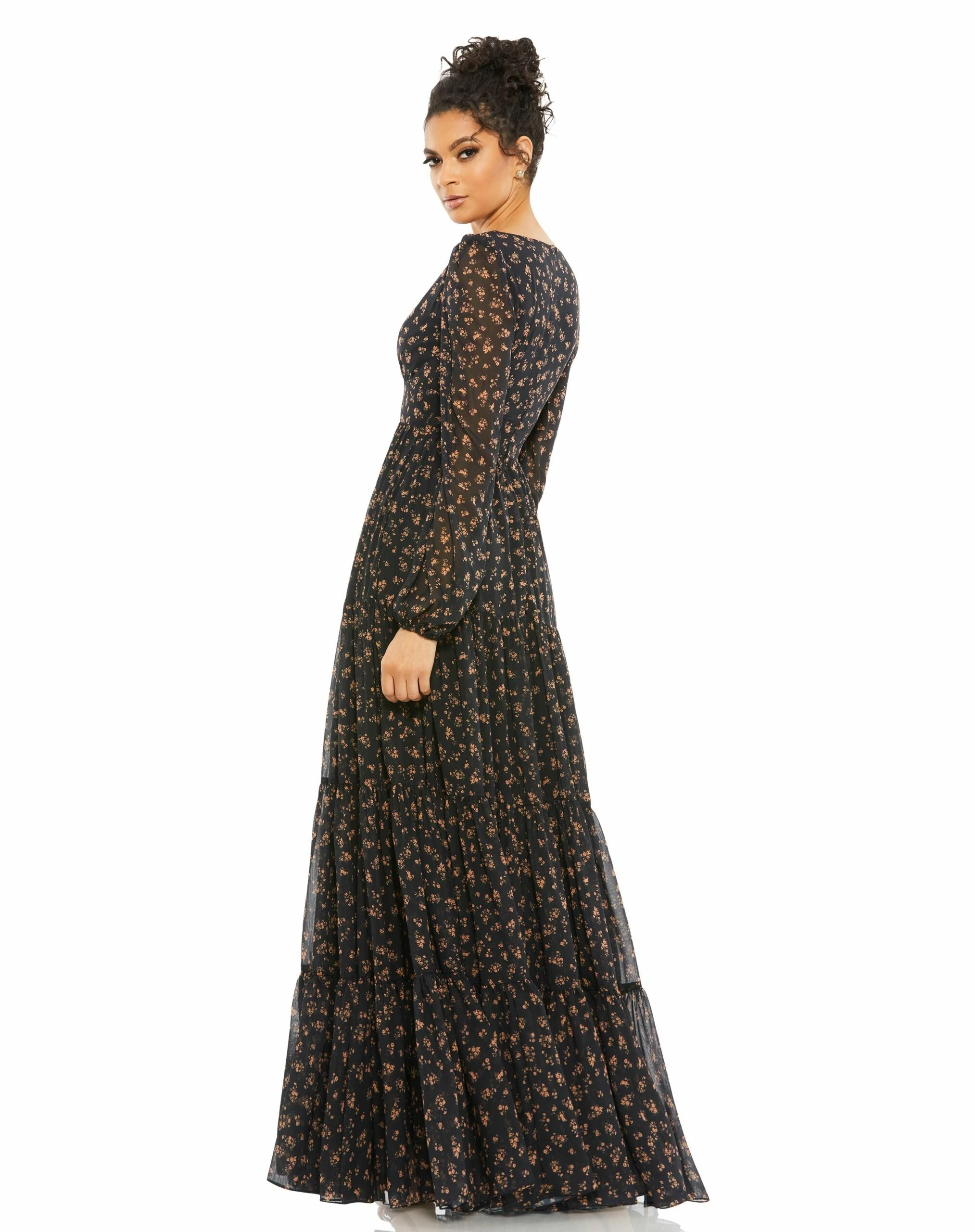 Floral Tiered Long Sleeve Maxi Dress 4 Floral Tiered Long Sleeve Maxi Dress - Image 2