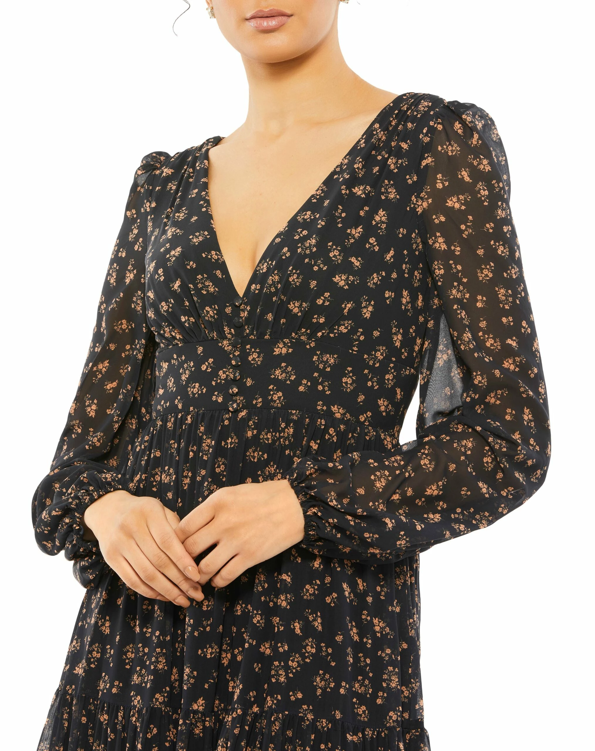Floral Tiered Long Sleeve Maxi Dress 5 Floral Tiered Long Sleeve Maxi Dress - Image 3