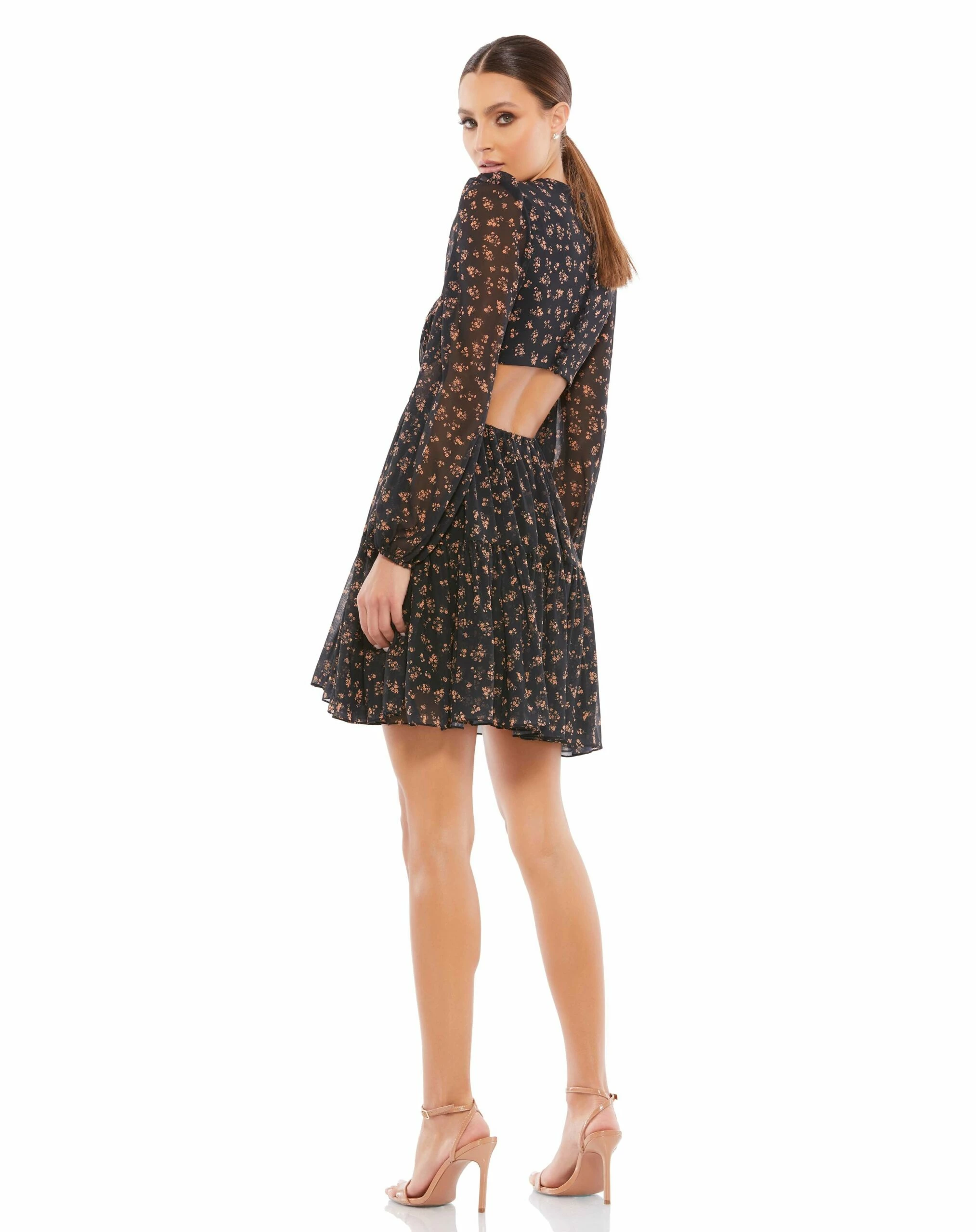 Front Bow Cut Out Long Sleeve Dress 4 Front Bow Cut Out Long Sleeve Dress - Image 2