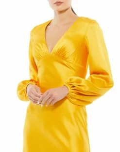 Charmeuse Empire Waist Blouson Sleeve Gown -Women's Skirt 55693 MGO 3 WS