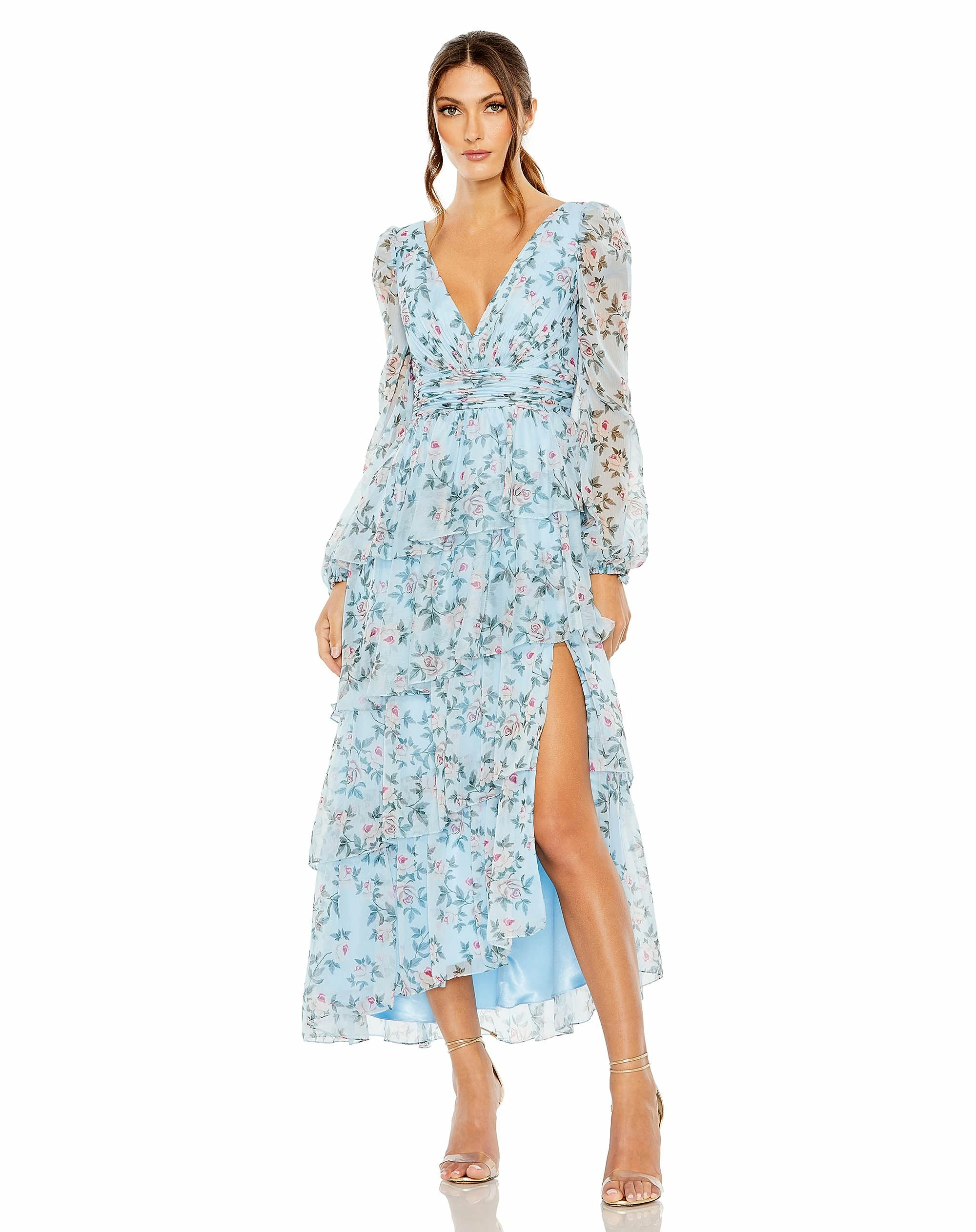 Puff Sleeve Floral Printed Dress 3 Puff Sleeve Floral Printed Dress