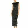 High Neck Dress W/ Crystal Fringe Detail 1 High Neck Dress W/ Crystal Fringe Detail -Women's Skirt 5776 BLK Default 1 WS