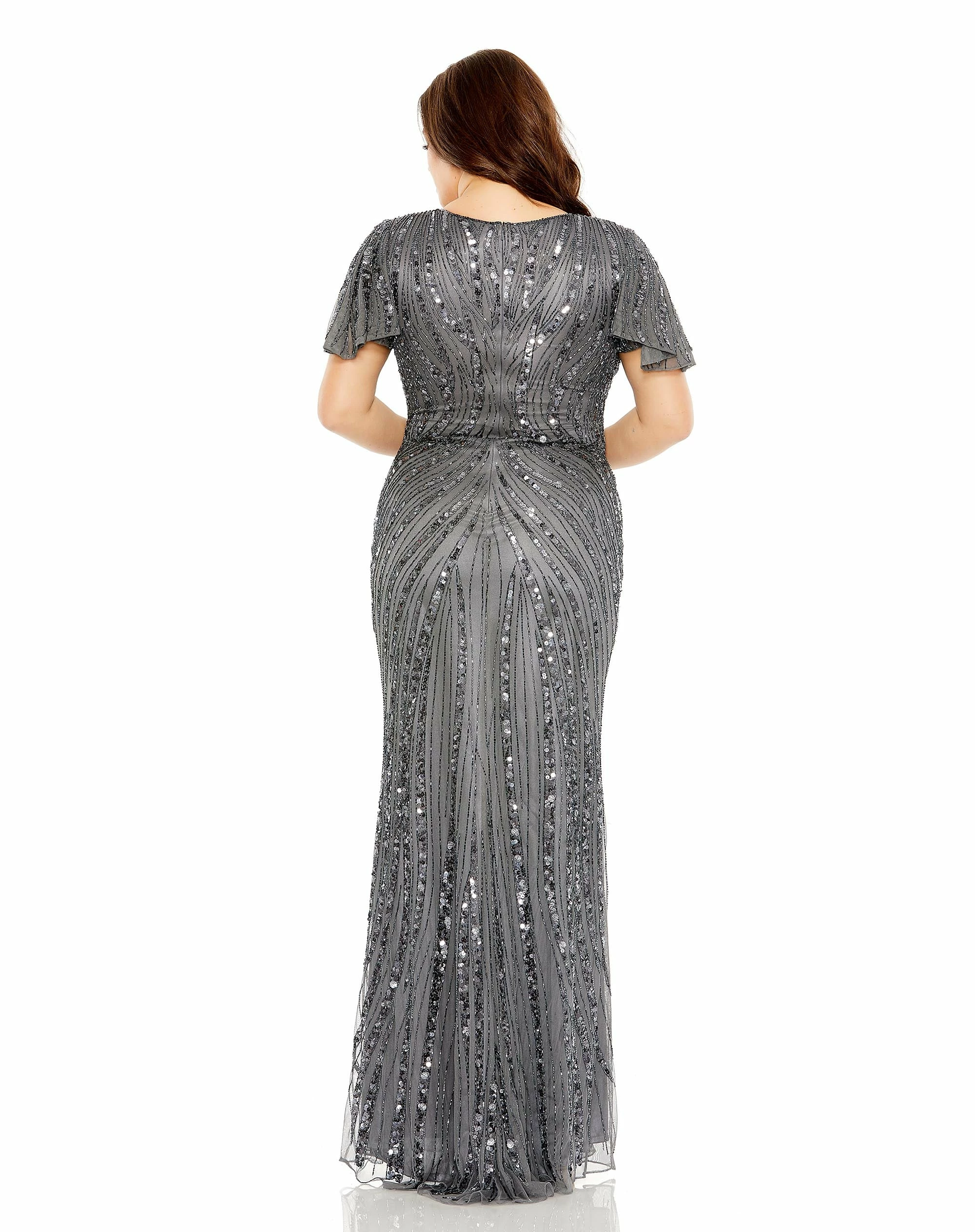 Flutter Sleeeve Embellished Gown 4 Flutter Sleeeve Embellished Gown - Image 2
