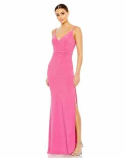 Rhinestone Embellished V-Neck Gown 10 Rhinestone Embellished V-Neck Gown -Women's Skirt 67812 CNP Default 1 WS