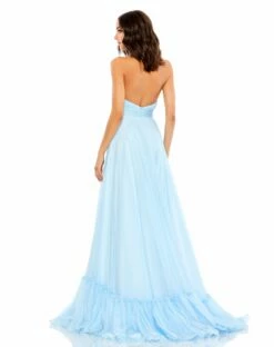 High Neck Tiered Chiffon Halter Gown -Women's Skirt 67816 SBL 2 WS