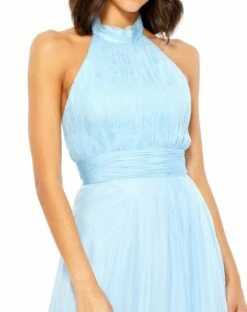 High Neck Tiered Chiffon Halter Gown -Women's Skirt 67816 SBL 3 WS