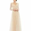 Long Sleeve Gown With Silver Sequin -Women's Skirt 67859 CHM Default 1 WS