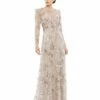 Floral Embroidered Illusion Long Sleeve Evening Gown 2 Floral Embroidered Illusion Long Sleeve Evening Gown -Women's Skirt 67875 MOC Default 1 WS