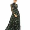 Floral High Neck Puff Sleeve Gown -Women's Skirt 67942 BFF Default 1 WS