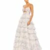 Floral Cut Out Ruffle Layered Gown -Women's Skirt 67966