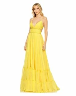 Solid Tiered Ruffle Strapless Dress