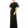 Embellished Butterfly Sleeve Gown -Women's Skirt 68002 BLK Default 1 WS
