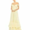 Ruffle Tiered Babydoll Flowy Gown -Women's Skirt 68086 Butter AB